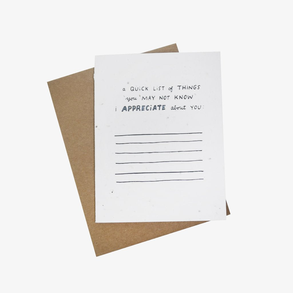 Thoughtful Human Plantable Greeting Cards